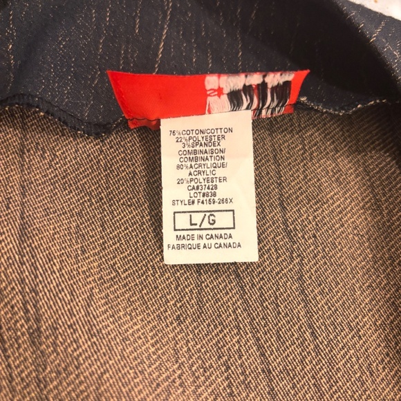 Y2K Vintage Dark Denim Vest Faux Fur Trim Open Front Streetwear Retro Vibe Sz: L - Picture 6 of 11